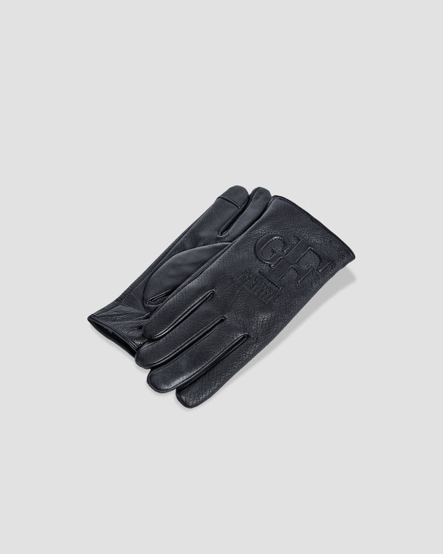 Picture of Logo Monogram Leather Gloves