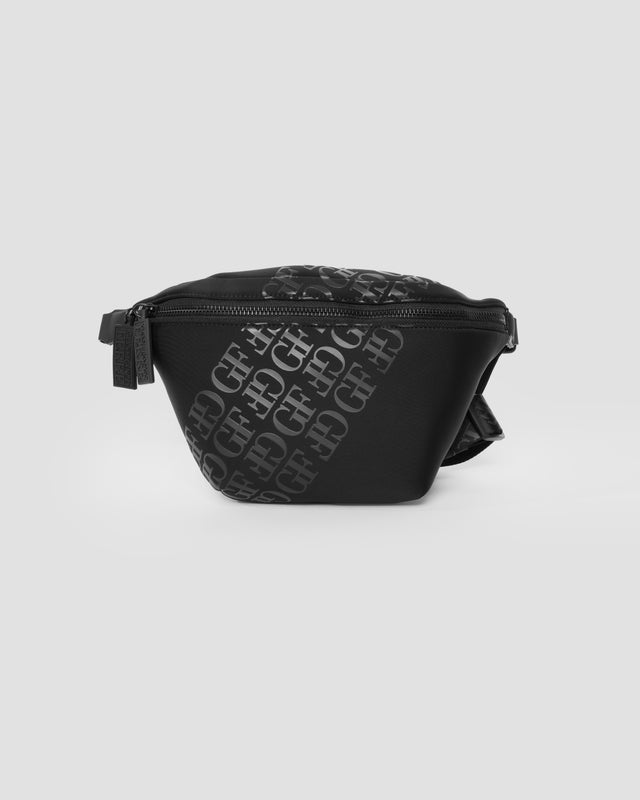 Picture of Logo Print Black Belt Bag
