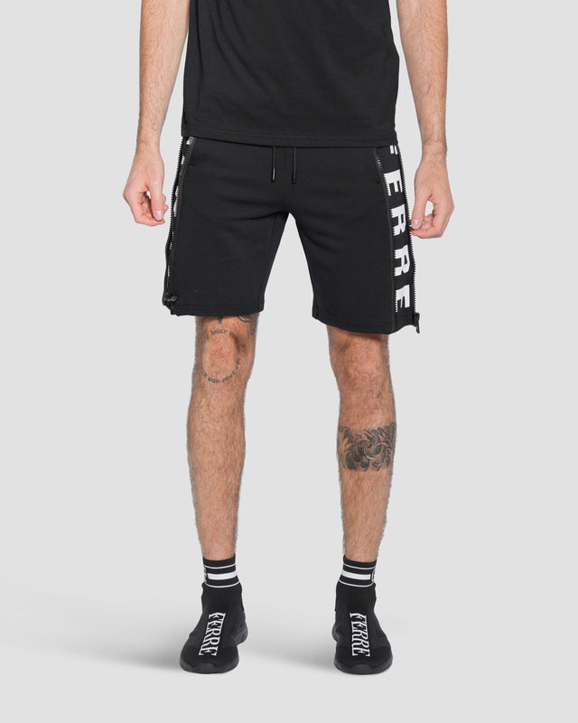 Picture of Logo Print Zip Leg Shorts