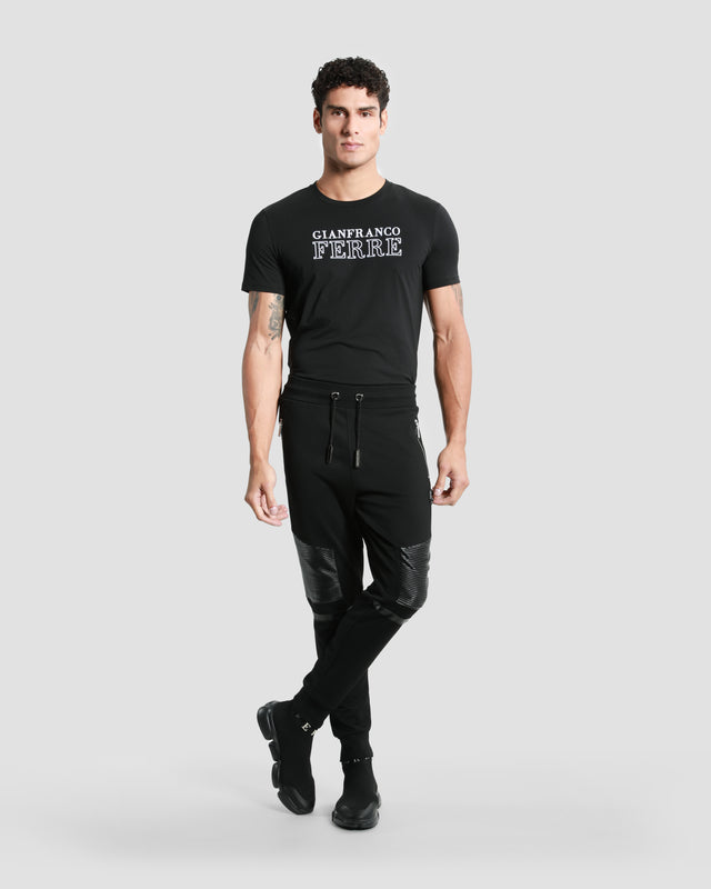 Picture of Leather Paneled Track Pants