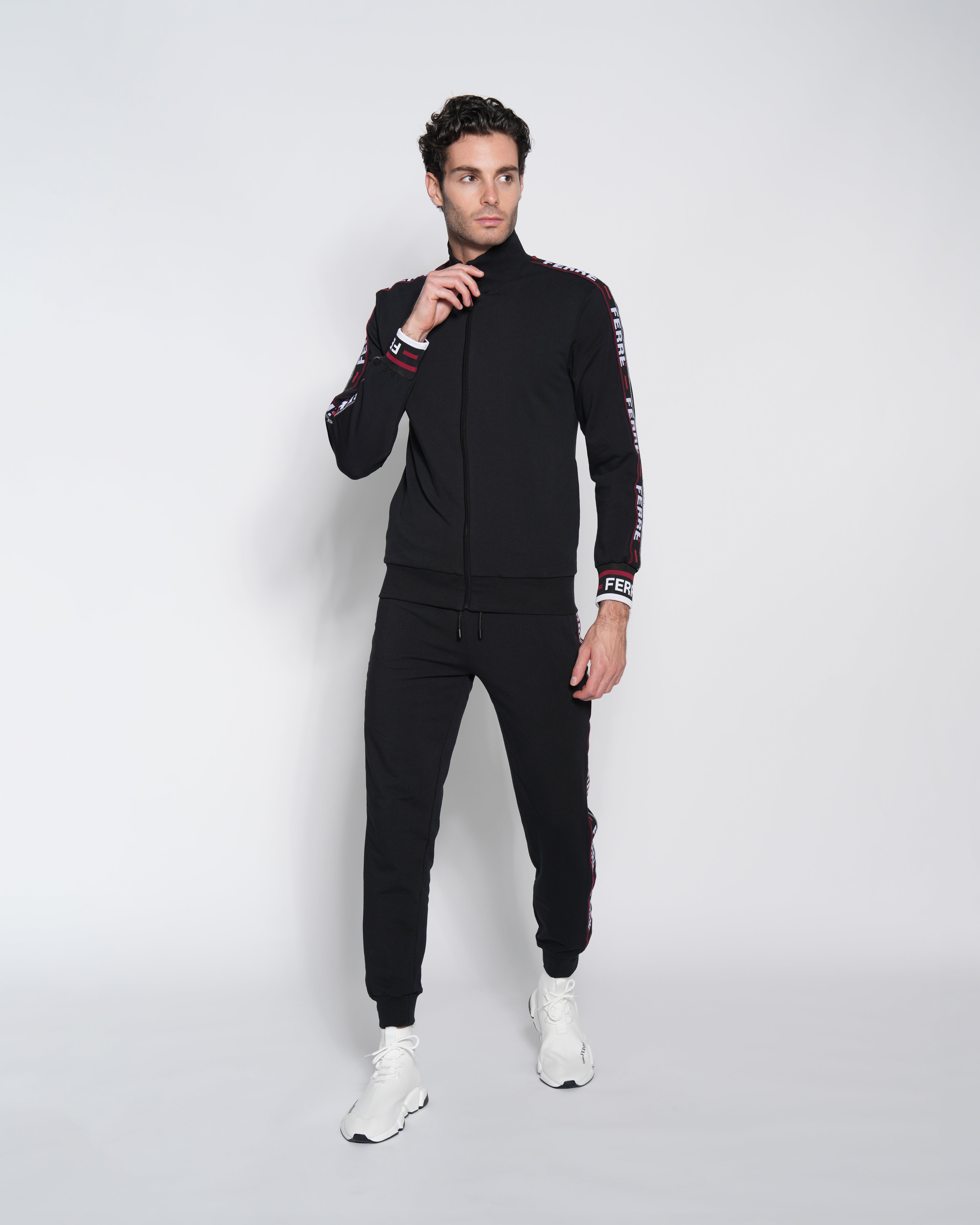 Men Track Pants with Contrast Taping