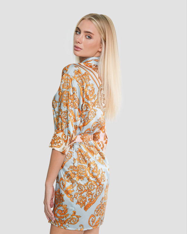 Picture of Baroque Motif Shirt Dress