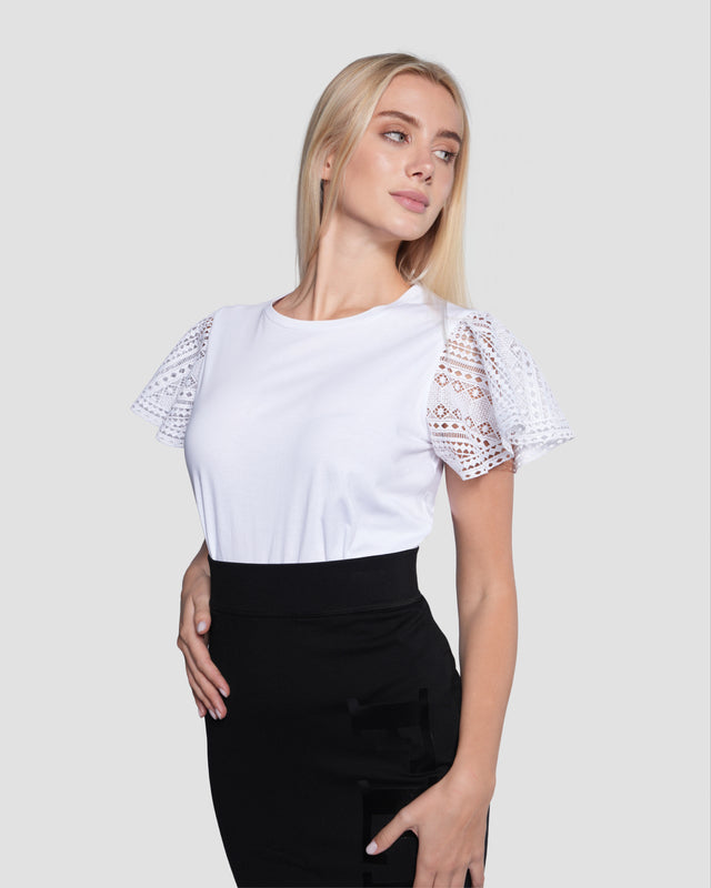 Picture of Lace Sleeve T-shirt