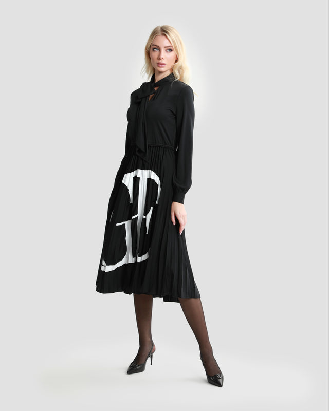 Picture of Logo Printed Midi Dress