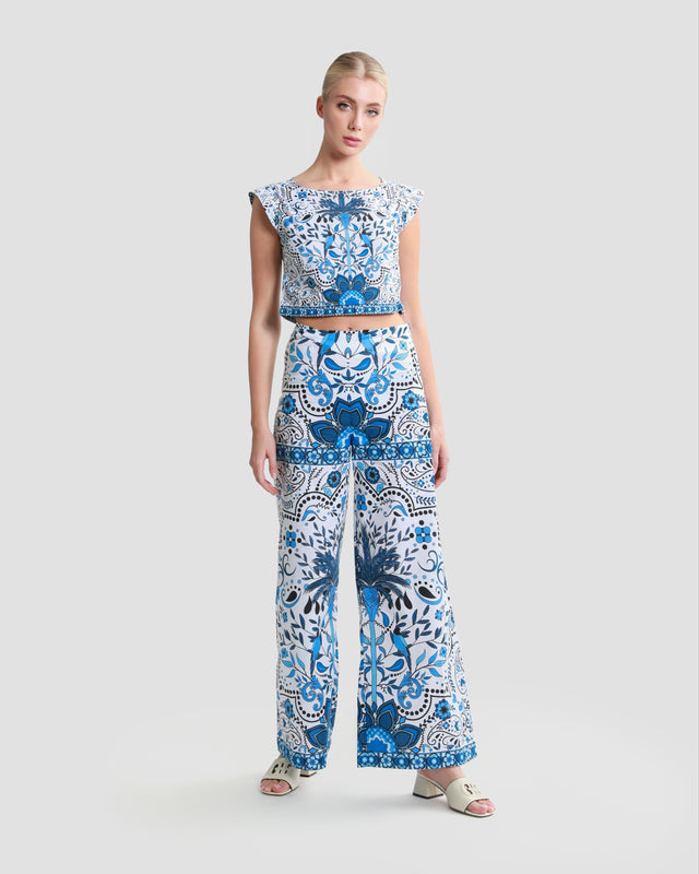 Picture of Floral Print Wide Leg Pants