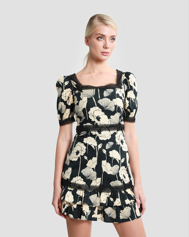 Picture of Poppy Floral Ruffle Mini Dress