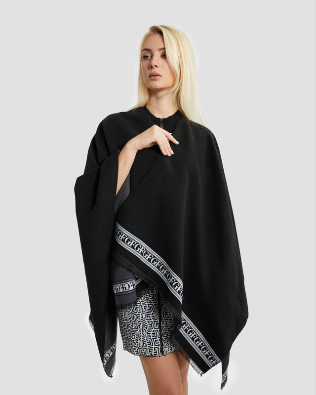 Picture of Fringed Monochrome Poncho