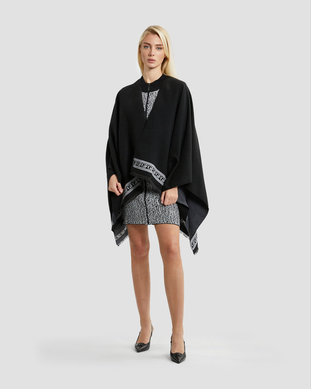 Picture of Fringed Monochrome Poncho