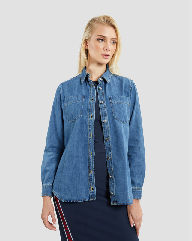 Picture of Brand Outlined Denim Shirt