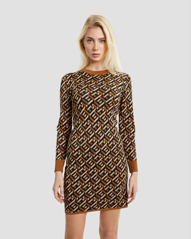 Picture of GF Patterned Long Sleeve Dress