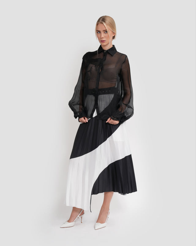 Picture of Bi-Color Pleated Skirt