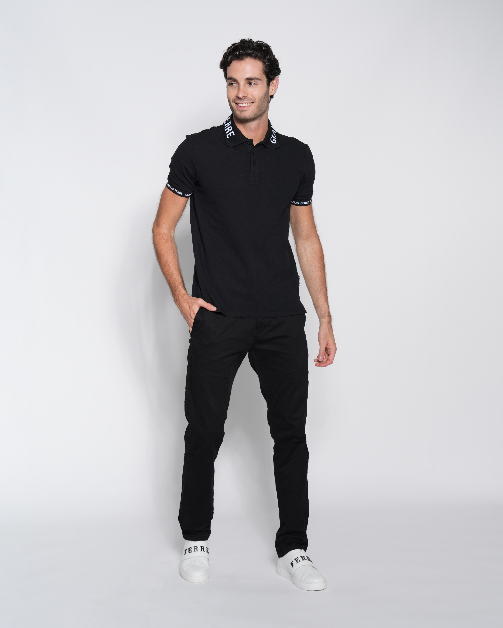 Black Polo Shirt in Californian Cotton & Mulberry Silk | SUITSUPPLY The  Netherlands