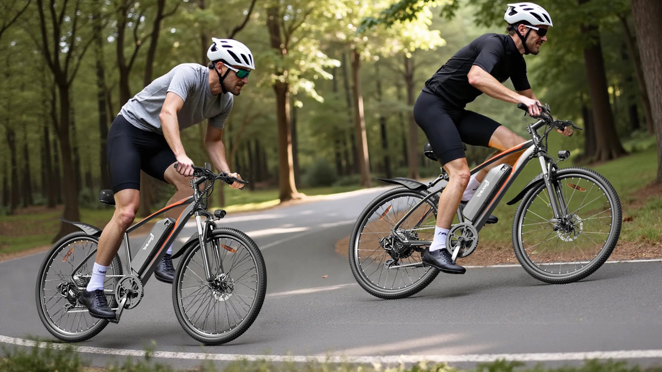 Rowerzysta pokonujący wzniesienie z łatwością dzięki wspomaganiu elektrycznemu