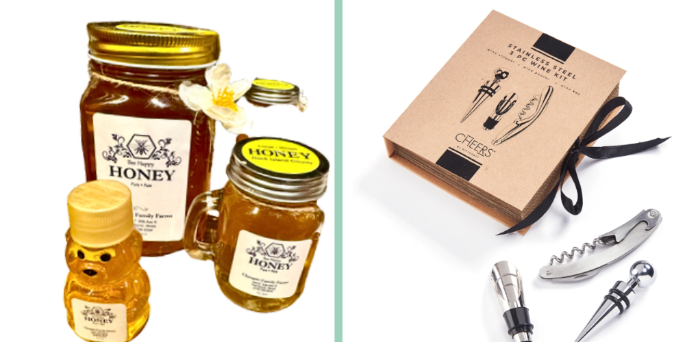 Wallaces Garden Center-Bettendorf-Iowa-Gift Guide 2023-honey and wine set