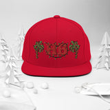 Palms Trees and Red HB in Christmas Lights Snapback Hat