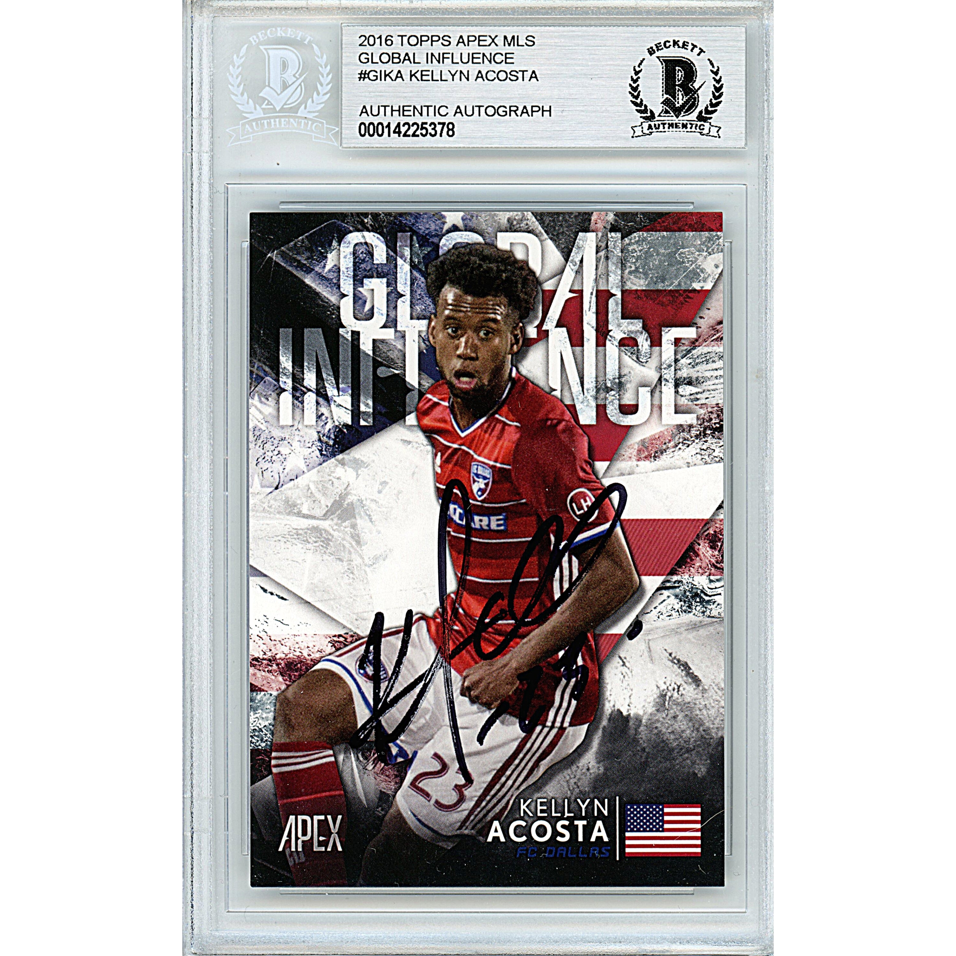 Kellyn Acosta USMNT Signed Panini USA First Caps Card Beckett