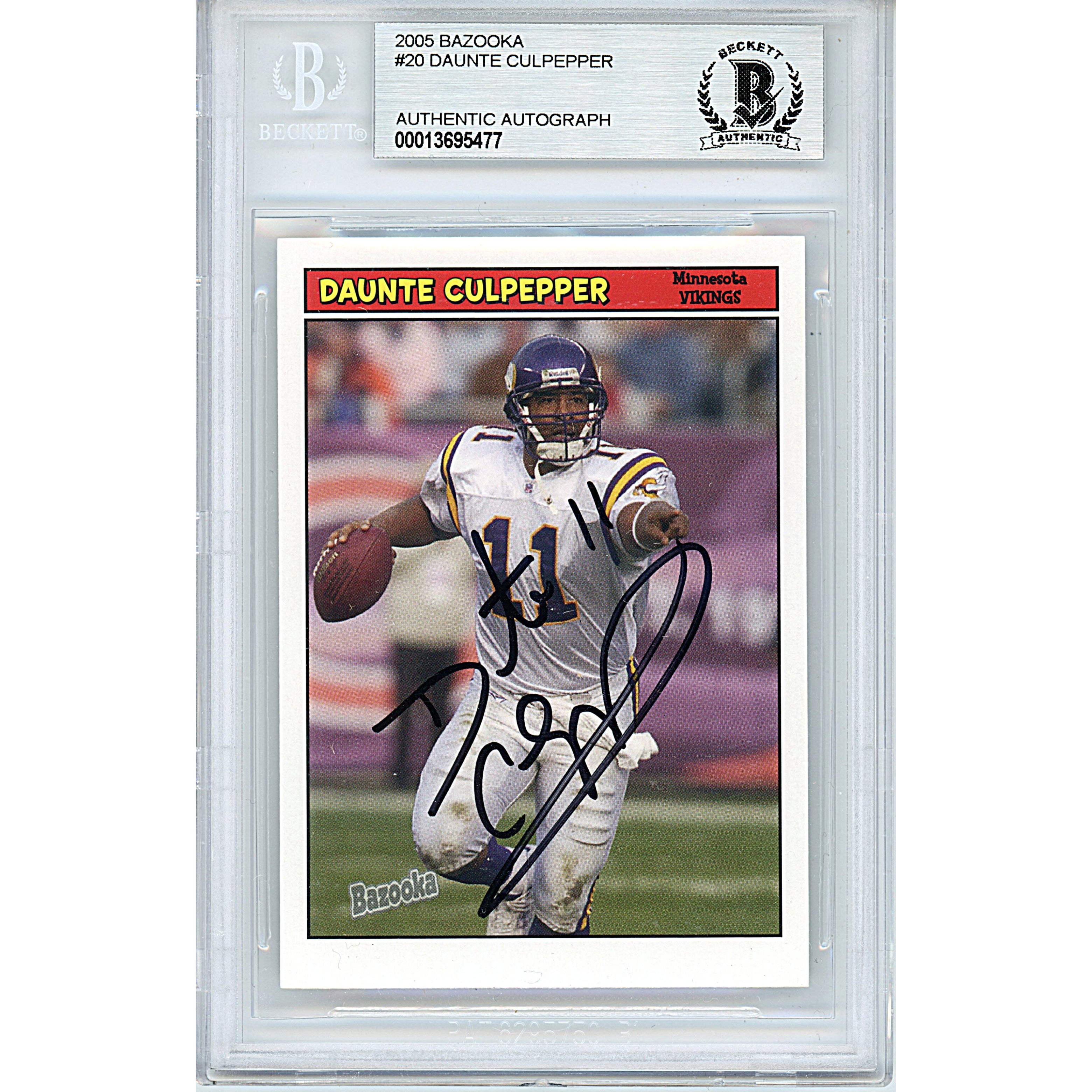 Daunte Culpepper Autographed UCF (Black #8) Custom Jersey - Beckett – Palm  Beach Autographs LLC