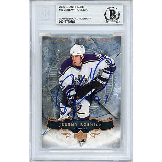 Jeremy Roenick Autographed Coyotes 98-99 UD Choice Hockey Card Beckett –  www.