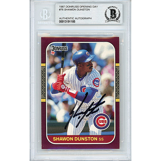 Shawon Dunston Signed Chicago Cubs 1990 Upper Deck Baseball Card