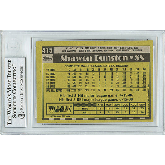 Shawon Dunston Signed 1991 Upper Deck Baseball Card Chicago Cubs Becke –  CollectibleXchange