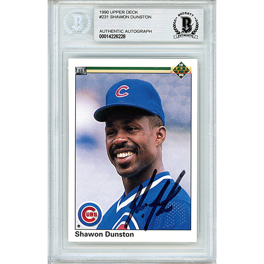 Shawon Dunston Signed 1991 Upper Deck Baseball Card Chicago Cubs Becke –  CollectibleXchange