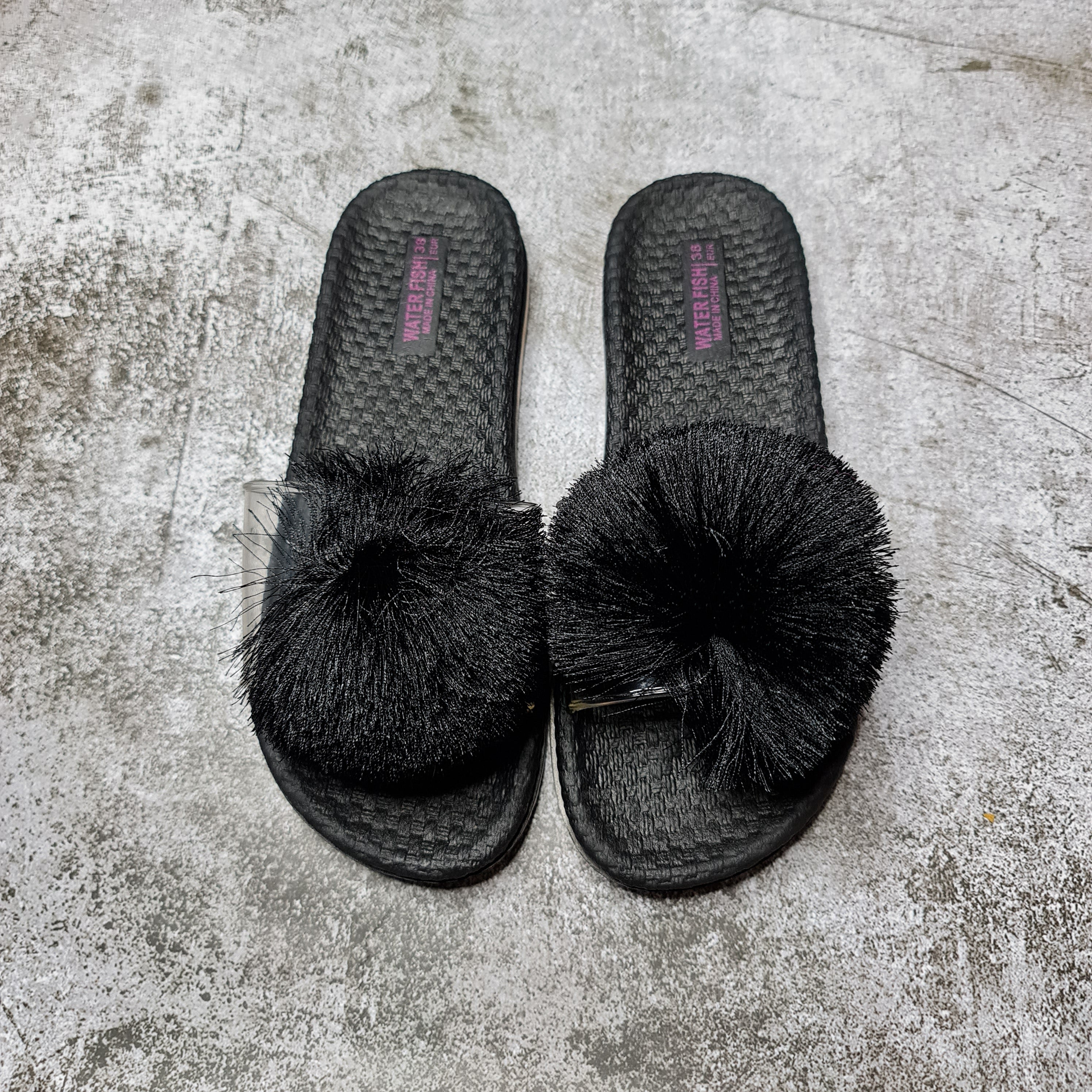 Poom Poom Slides - Maha fashions -  Women Casual Slippers