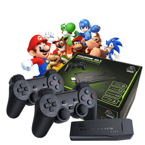 Video Game Retro 64gb 30 mil jogos 2 controles sem fio hdmi vários consoles