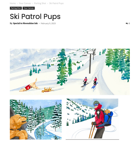 Ski Patrol Pups By Special to Moonshine Ink
