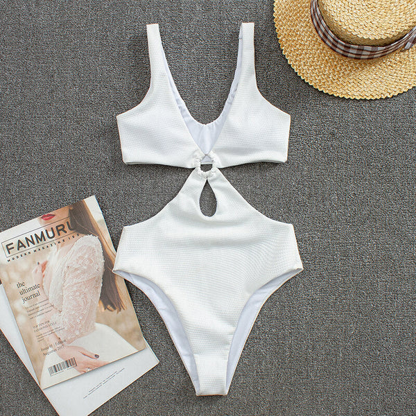 Elegant Crossover One-Piece Swimsuit