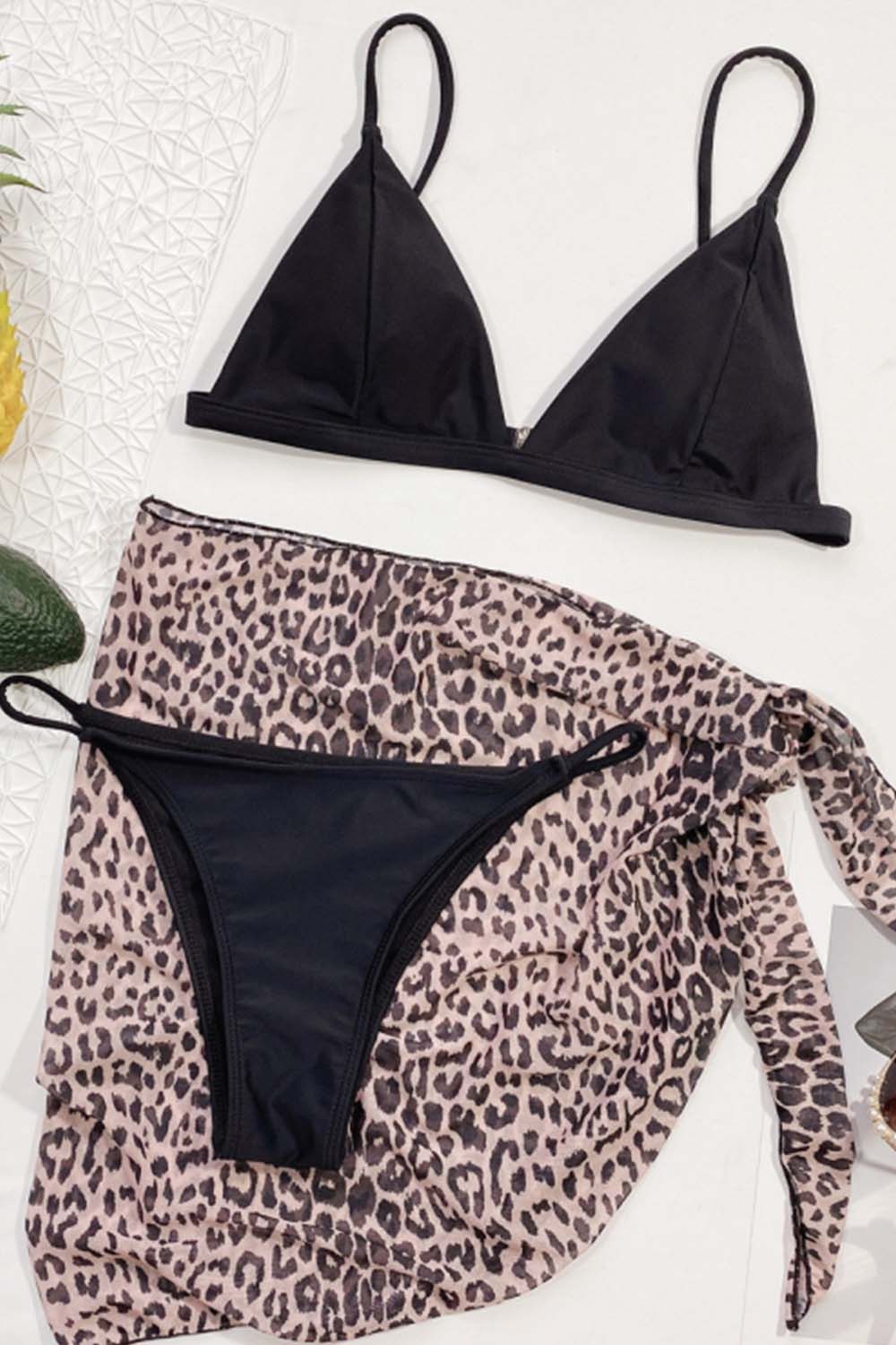 Leopard Three-Piece Bikini