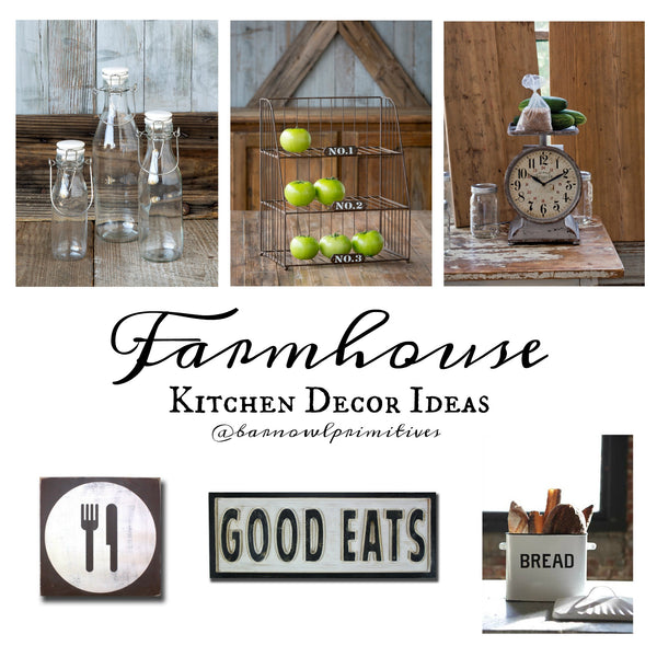 Farmhouse Kitchen Decor Ideas from Barn Owl Primitives