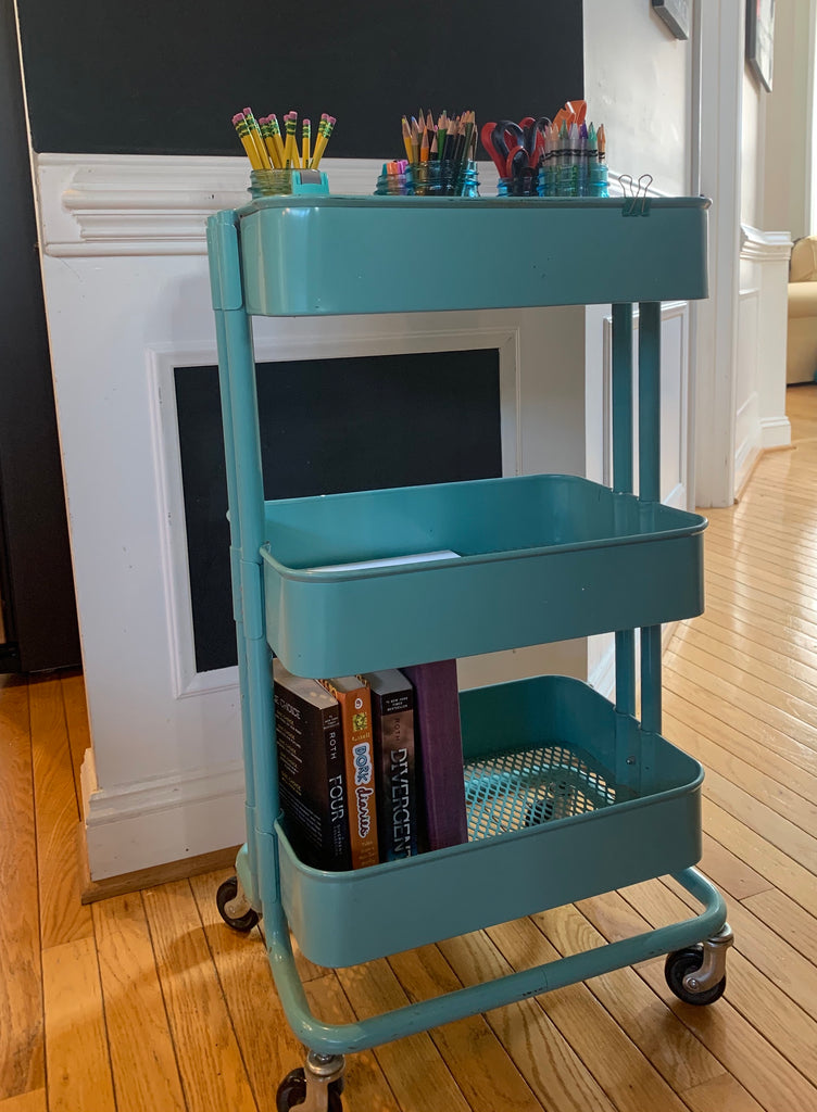 Rolling School Supply Cart