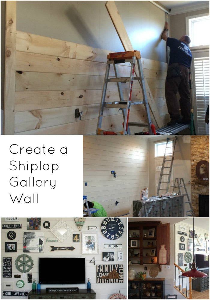 Create a one of a kind shiplap gallery wall with our tips and inspirational ideas