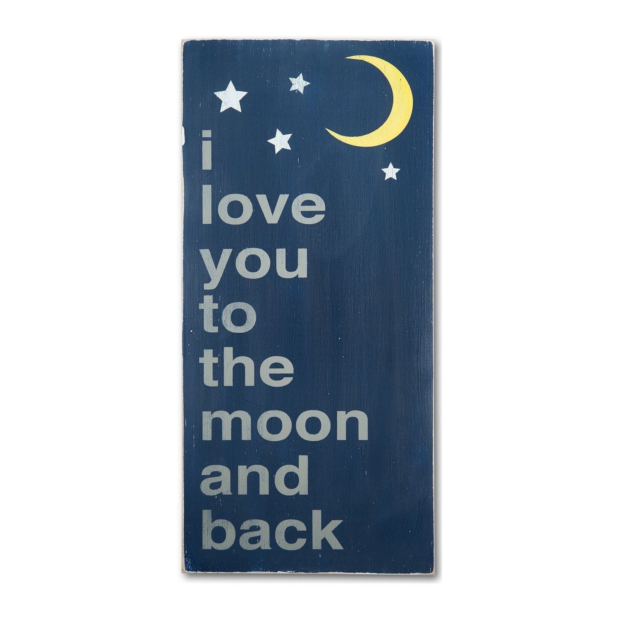 I Love You To The Moon And Back Wood Sign Barn Owl Primitives