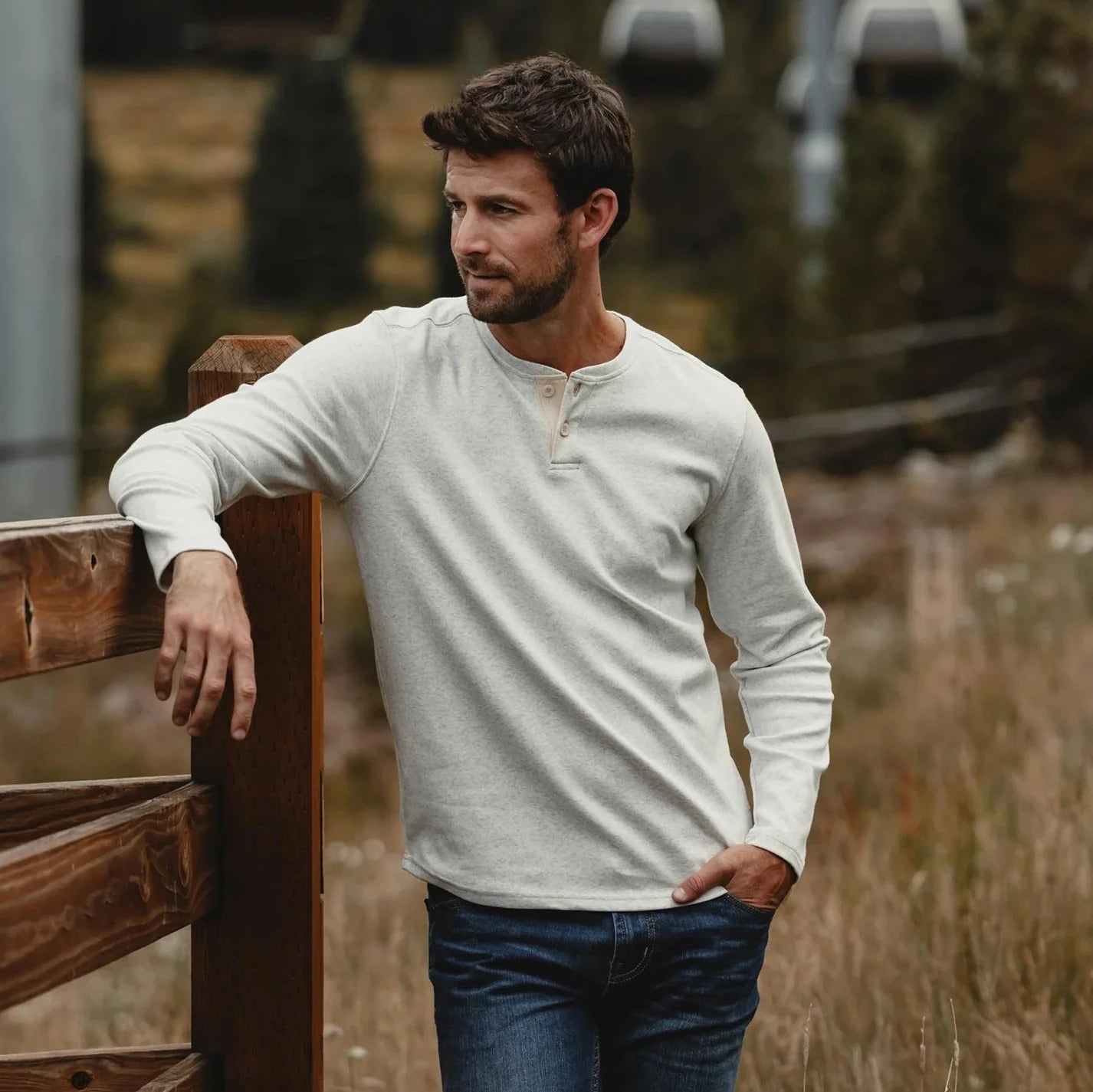 The Normal Brand Puremeso Two Button Henley