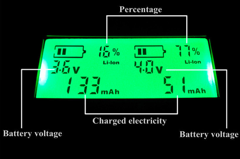 battery charger LED screen