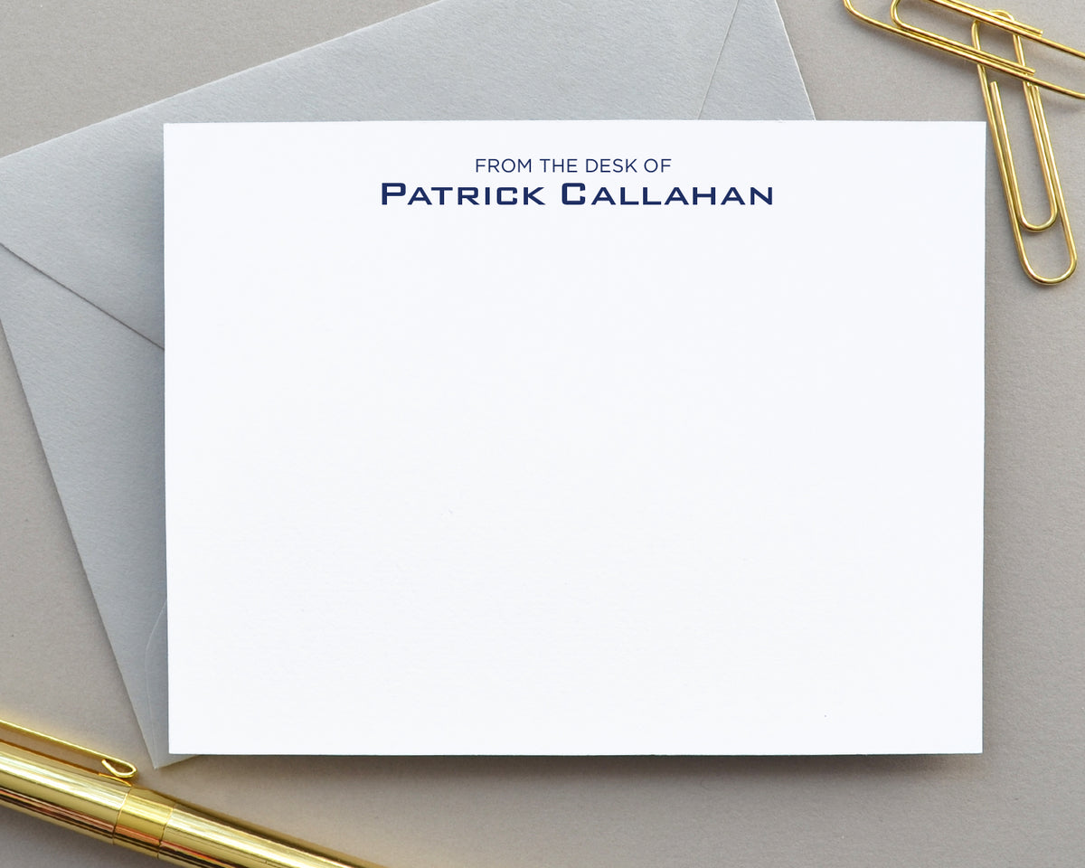 From The Desk Of Personalized Note Cards With Envelopes Flair