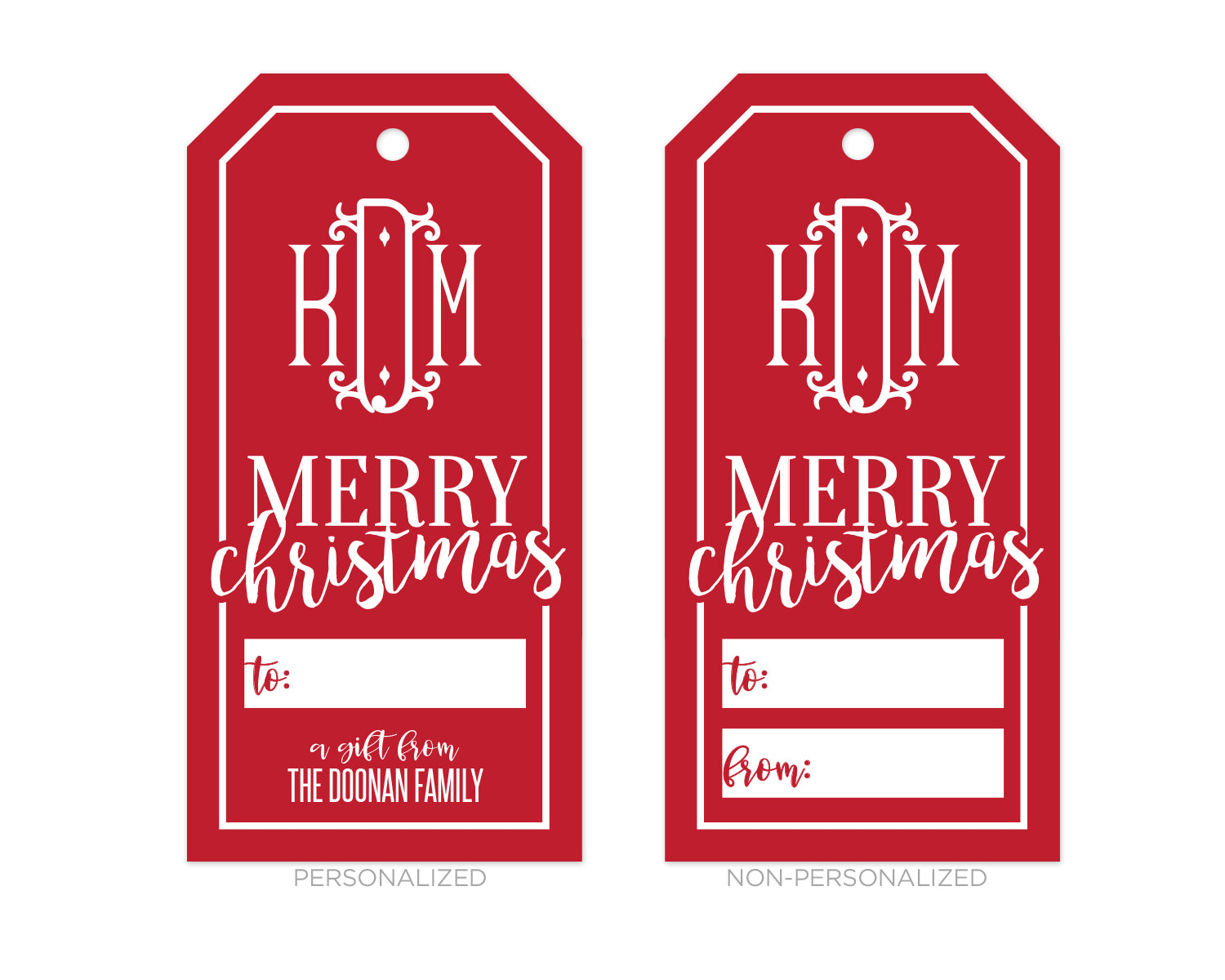 Personalized Christmas Gift Tag