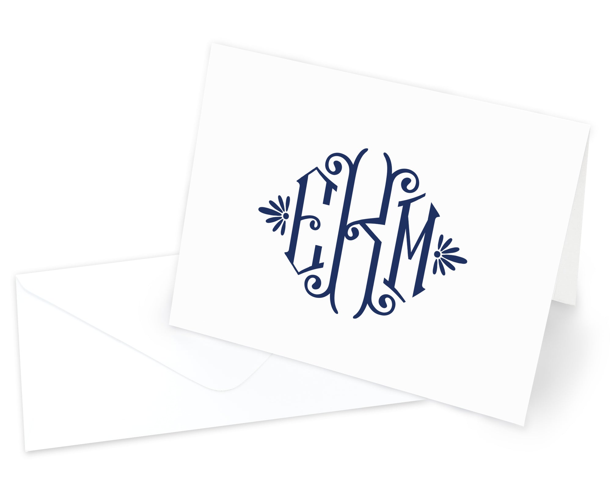 Amala Ikat Personalized Monogram Folded Note Cards