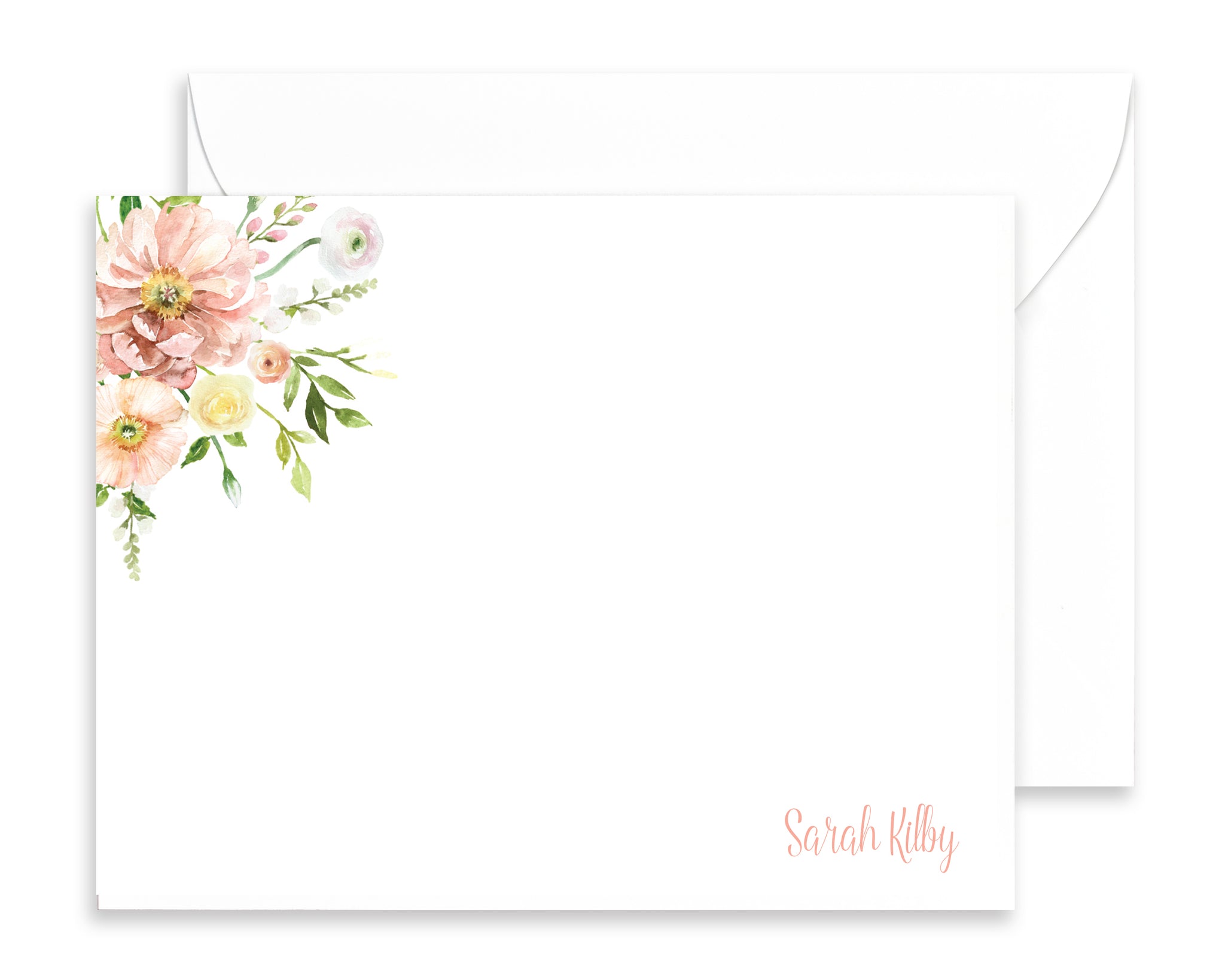 Personalized Modern Stationery Note Cards, Business Flat Cards with  Envelopes – Jojostudios