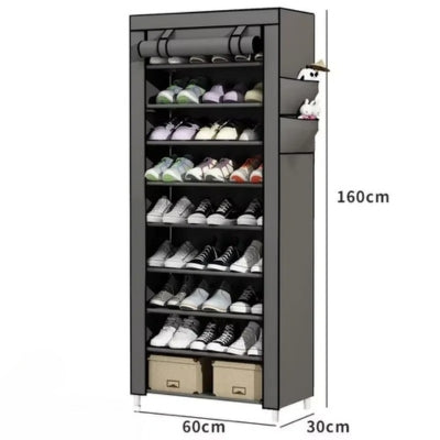 étagère-à-chaussures-armoire-tissu-9-niveaux-dimensions