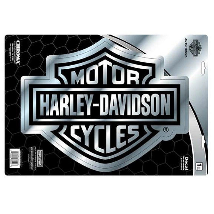 Harley Davidson Silver Bar & Shield Extra Large Trailer Decal Sticker 29 x  37