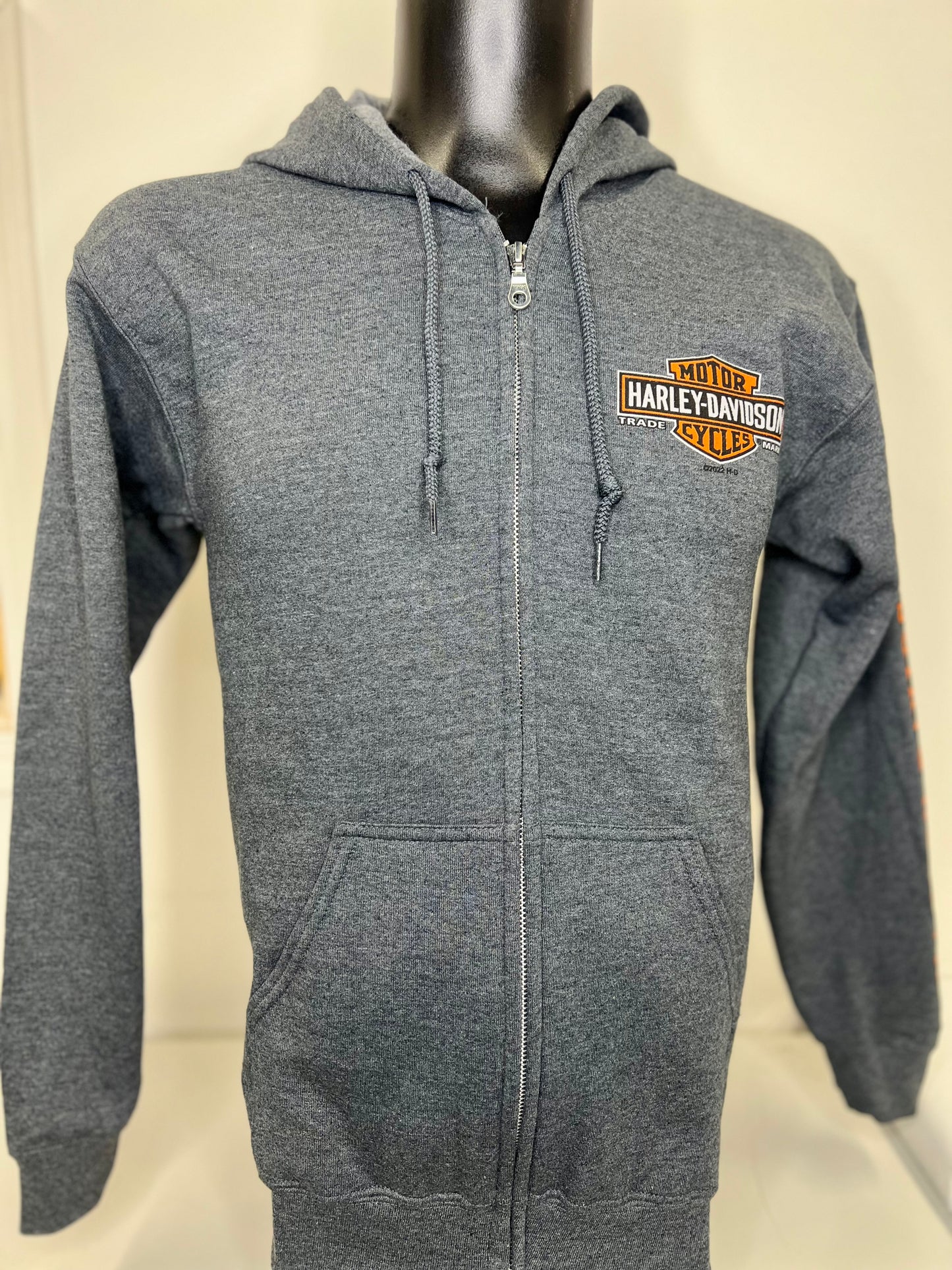 Sweat à capuche zippé Harley-Davidson® Racing Circle pour homme, gris  Castlerock