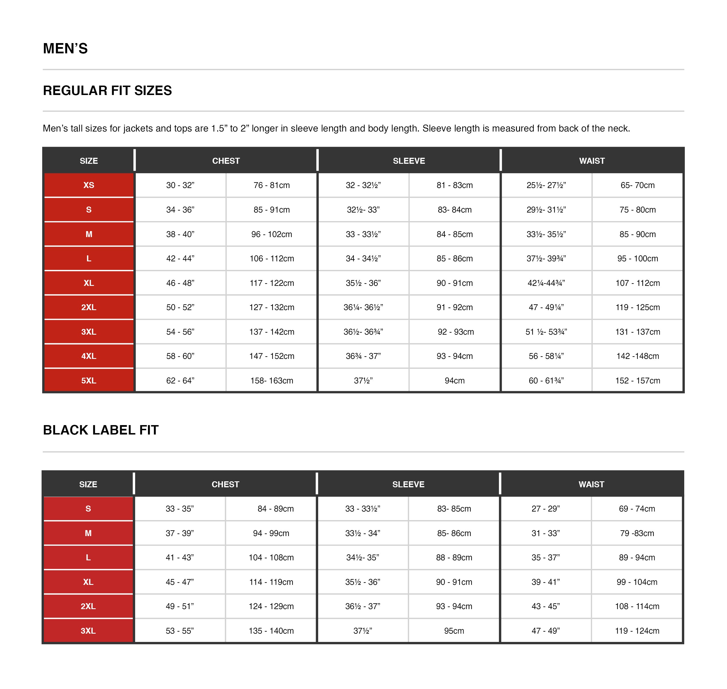 Size Guide – House of Harley®