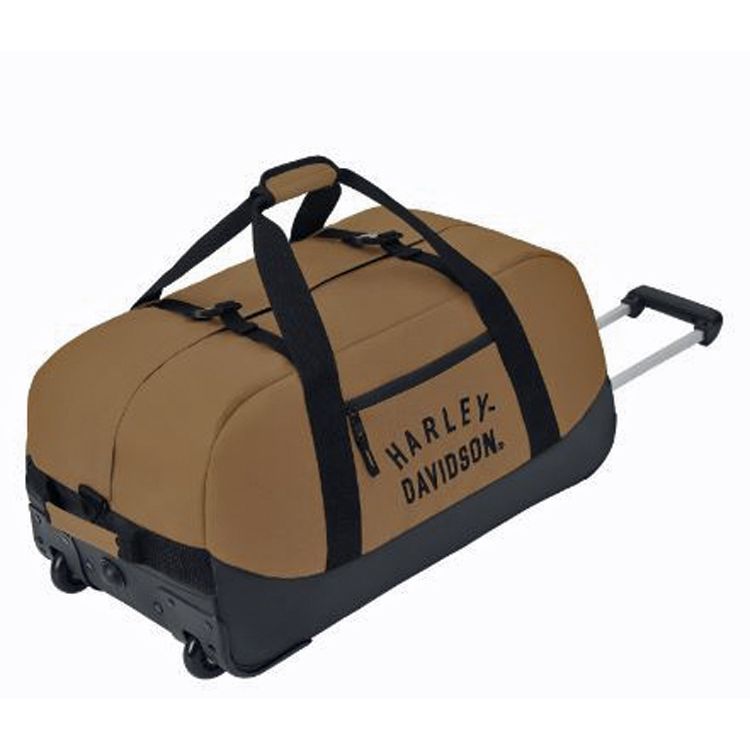 Harley Davidson Rugged Twill Rolling Duffel Brown 29 Inch