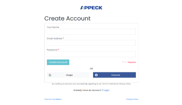 Create your account