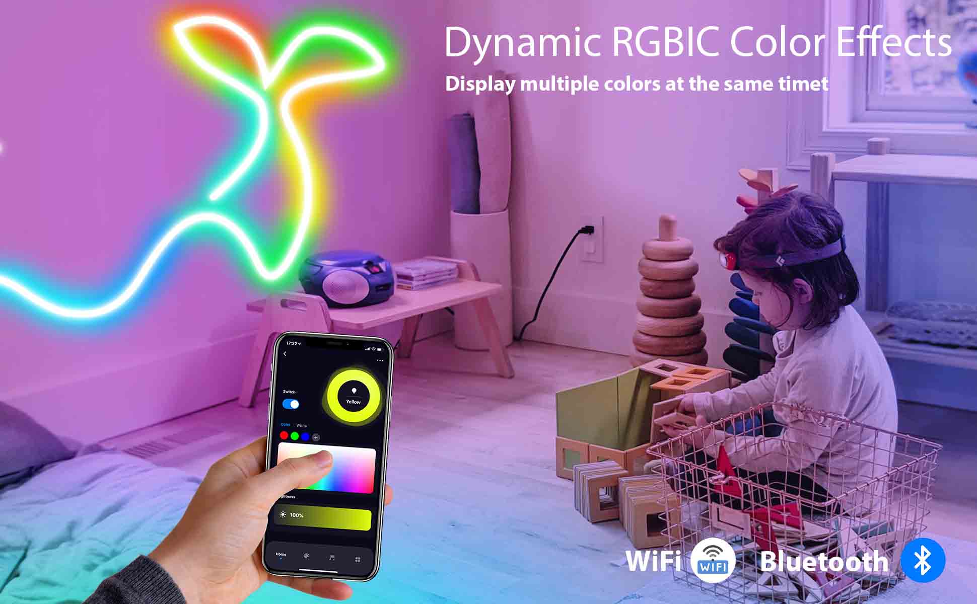 APPECK RGB+IC Neon Rope Lights-Color