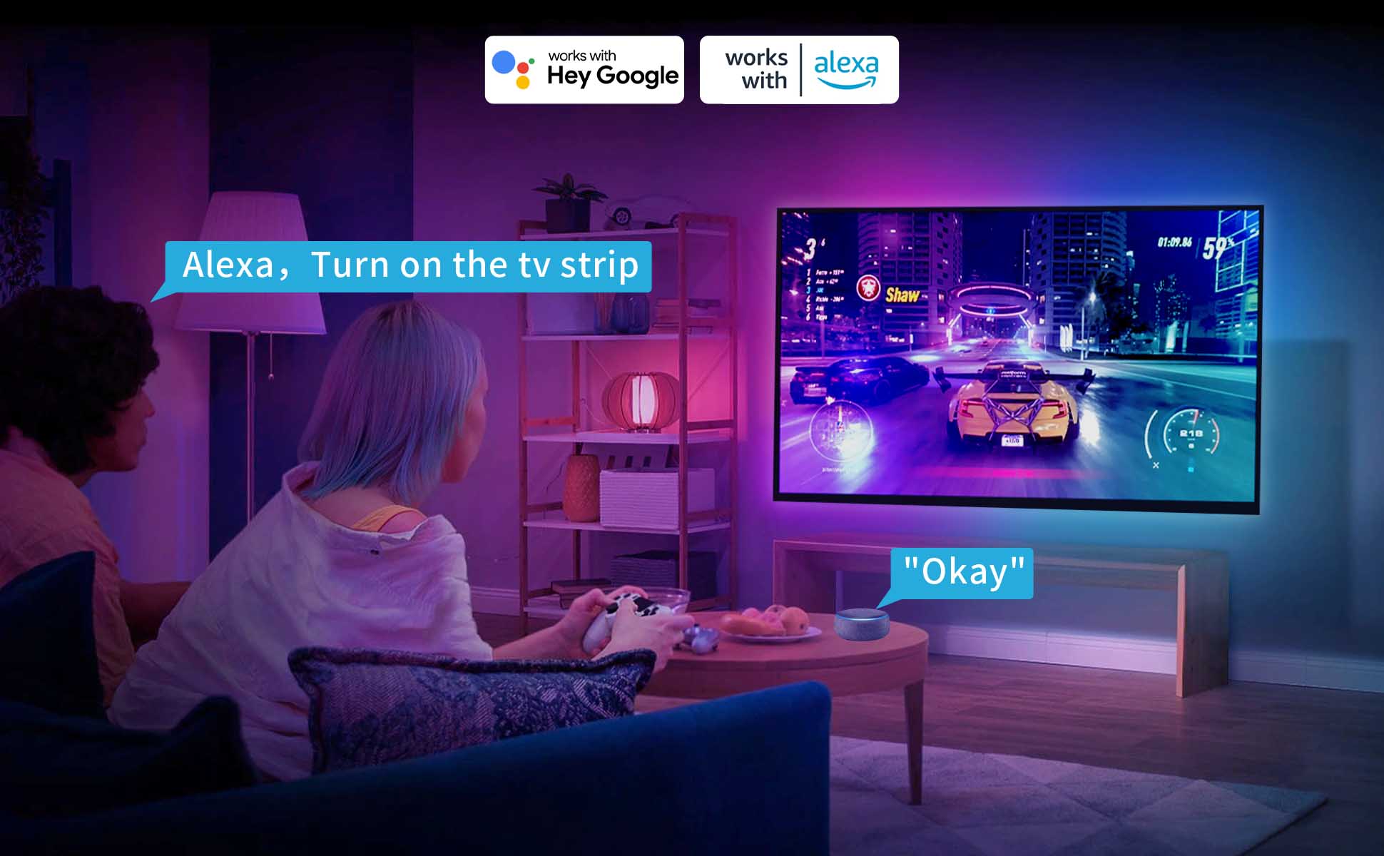 APPECK TV Immersion LED Backlight-alexa