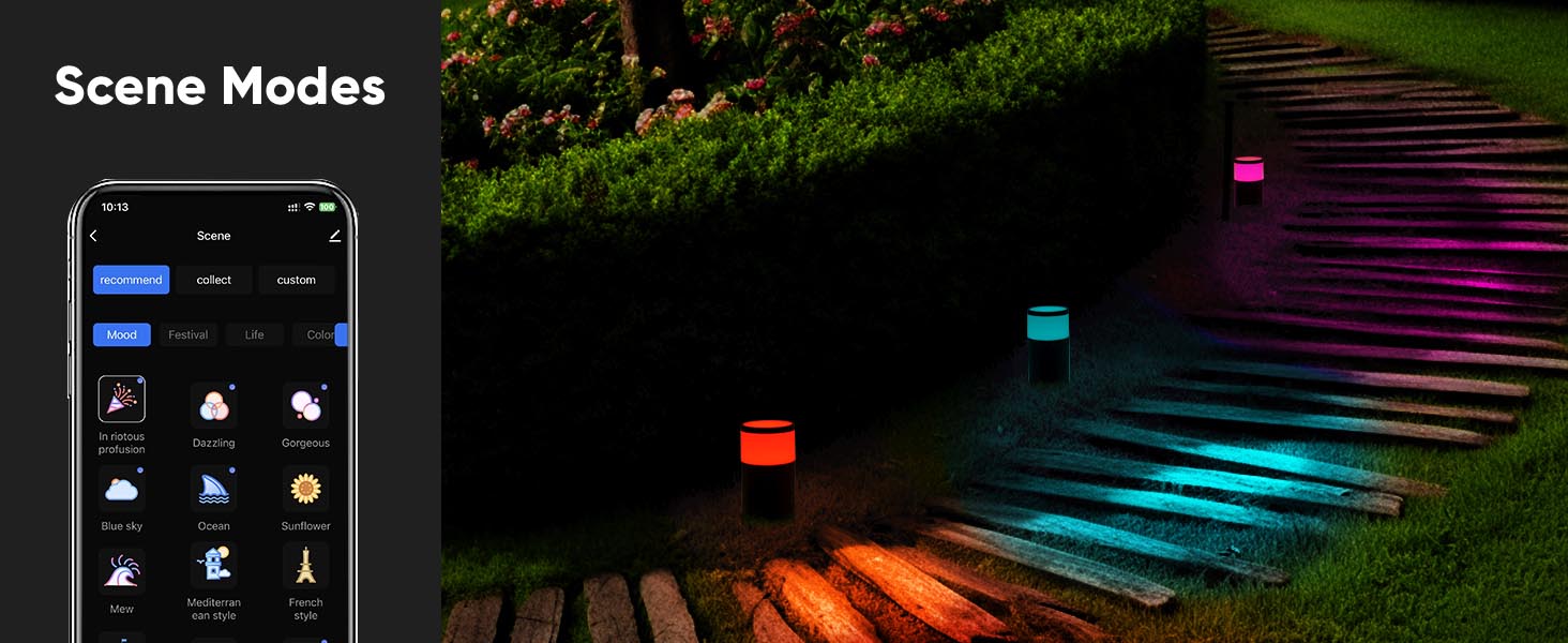 Appeck Outdoor Pathway Lights-Modes