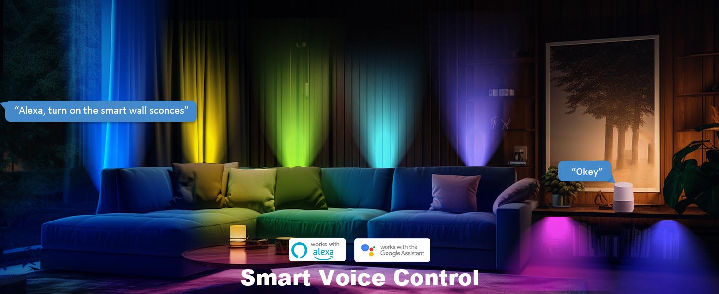 Appeck RGBCW Cube Wall Sconces-Voice Control